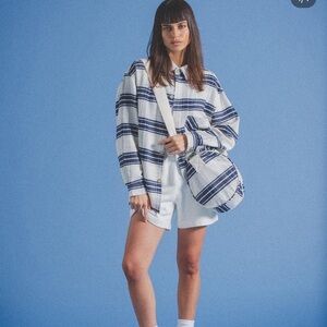 Elwood Natural / Navy 90’s Flannel, M